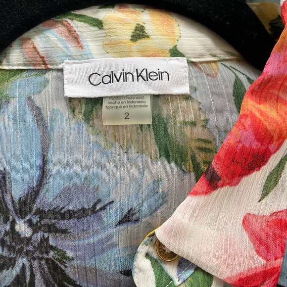 SOLD Calvin Klein Floral Midi Dress - Picture 9 of 9